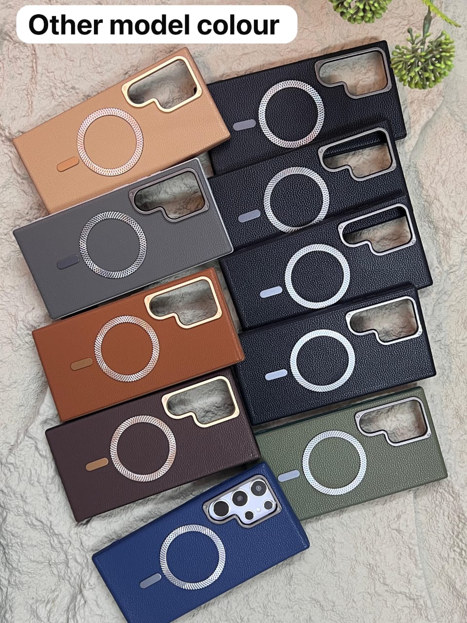 MagSafe Leather Texture Case for Samsung Galaxy Series – Multiple Colors