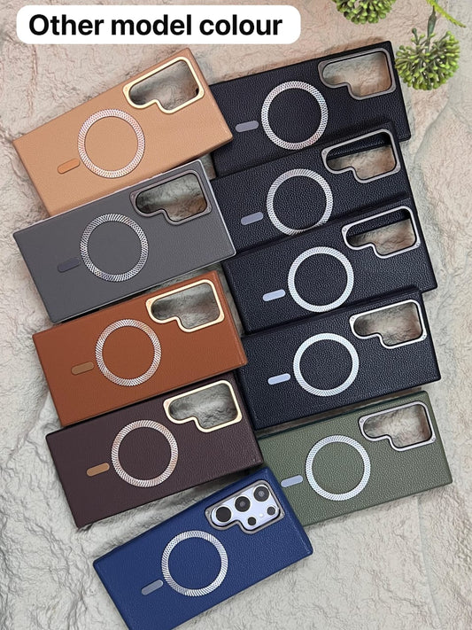 MagSafe Leather Texture Case for Samsung Galaxy Series – Multiple Colors